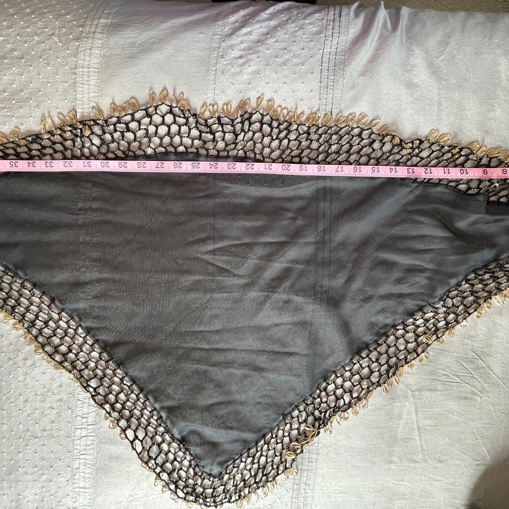Authentic Egyptian Gallabiyah Kaftan with Beaded Head Scarf - Picture 12 of 12